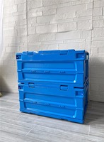 Caisse de rangement pliable empilable rectangulaire solide en plastique PP recyclable