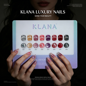 KLANA ยูวีเจลยาทาเล็บชุด 8 สีคริสตัลแคทอายดีไซน์สูตรปลอดสารพิษมืออาชีพใช้ในร้านเสริมสวย DIY - Product Image 4