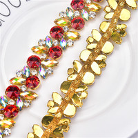 Strass fleur chaîne bricolage vêtements faits à la main accessoires résine verre couleur diamant ongles perles dentelle couture chaussures chapeau col décor