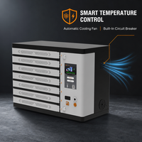 Casier de charge pour ordinateur portable de 15,6 pouces, sécurisé pour les enfants, avec bords arrondis, 7 emplacements, 65W Type C Fast PD, TUV CE, acier SPCC, pour l'école