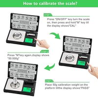 Balance de poche numérique pour bijoux 50g x 0,001g, affichage LCD fin, précision de 0,001 gramme pour diamants et métaux précieux, alimentée par piles