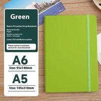 Petit carnet A5 à couverture rigide en cuir PU personnalisable vente en gros carnet de notes Journal d'affaires en cuir PU bon marché pour fournitures scolaires