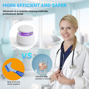 Nettoyeur dentaire électrique OEM étanche IPX7 à ultrasons UV 48KHz, réservoir en acier inoxydable 200ml, pour usage domestique et aligneurs - Product Image 4