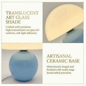 Retro Space Age Bedside Desk Light Cordless Rechargeable Night Light Mid Century Modern <strong>Funky</strong> Ceramic Mushroom <strong>Table</strong> <strong>Lamp</strong> - Product Image 4