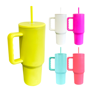 Tasses isothermes en acier inoxydable à double paroi de 40 oz, couleur mate brillante, vierges pour sublimation, <span class=keywords><strong>avec</strong></span> <span class=keywords><strong>couvercle</strong></span> <span class=keywords><strong>plat</strong></span>, H3.0 - Product Image 1