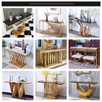 Meja Lorong Lemari Sederhana Furnitur Baja Anti Karat Logam Post-modern Mewah Ruang Masuk Foyer Pintu Masuk Kreatif Modern Gambar T/T