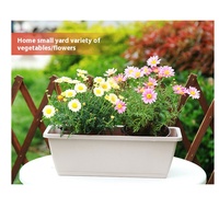 Jardinière rectangulaire hollande, grand rectangle, jardinière murale carrée pour balcon, support de fleurs rectangulaire en plastique