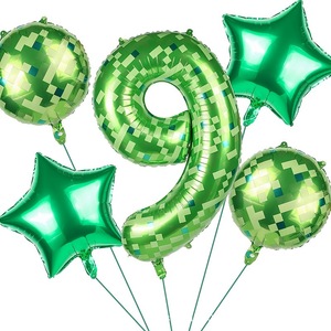 Nuevos Globos Digitales Verdes de 40 Pulgadas con Diseño de <span class=keywords><strong>Minecraft</strong></span>, Globos Temáticos para Fiestas Infantiles, Globos de Aluminio al por Mayor - Product Image 2
