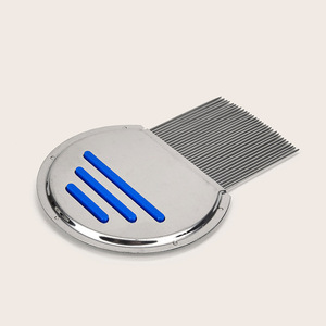 Peines para el cuidado de mascotas, de acero inoxidable, rojo, azul, verde, multifuncional, para eliminar pulgas y garrapatas, desenredar el pelo, cuidado de mascotas - Product Image 5