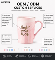Mug en céramique à motif marbre nordique 350 ml avec poignée dorée, compatible lave-vaisselle et micro-ondes, échantillon gratuit, pour le thé de l'après-midi, usage domestique, fête des mères