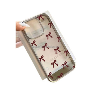 เคสแฟชั่นรูปโบว์ชุบสีแดงสำหรับ iPhone 15/14/13/12/<span class=keywords><strong>11</strong></span> PRO MAX เข้ากันได้กับ iPhone 16 - Product Image 5