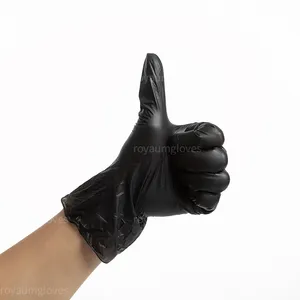 Großhandel 10% gemischte Nitril handschuhe PVC-Arbeit Haushalts reinigungs handschuhe schwarz synthetisch