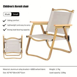 Chaise pliante compacte et portable pour enfants, robuste, professionnelle, haute pression, universelle, durable, pour le camping, modèle Kermit - Product Image 4