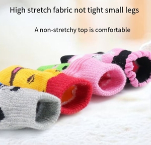 Vendita calda all'ingrosso scarpe di <span class=keywords><strong>gatto</strong></span> carino e calzini con Logo personalizzato moda antiscivolo morbido per cani natale calzini per animali domestici - Product Image 4
