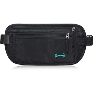 Porta-Passaporte de Viagem Personalizado em Nylon Impermeável <span class=keywords><strong>Anti</strong></span>-Furto com Zíper, Bolsa de Cintura Slim - Product Image 2