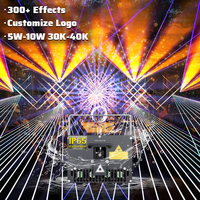 Projecteur laser d'animation RVB 3D étanche 8W 10W pour extérieur, effet de lumière de scène DJ IP65 pour petite fête, discothèque, pub
