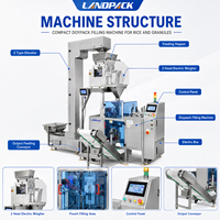 Machine de remplissage et d'emballage automatique pour sachets Doypack de café en grains, aliments pour animaux, engrais, bonbons, aliments pour poissons, aliments pour chiens, sel, riz