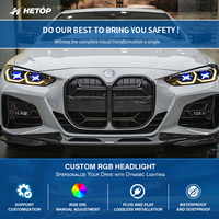Phares HETOP G22 M3 G80 M4 G82 2021-2024, mise à niveau personnalisée spéciale, style OSS, style RGB, LED avant uniques, Plug and Play pour BMW