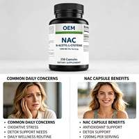 NAC N-acétyl-L-cystéine 1200 mg 250 capsules Complément alimentaire