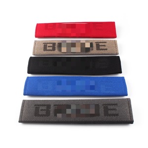 Coussinets d'épaule pour voiture en tissu tissé noir, bleu, rouge, gris, kaki, une paire pour le confort de la ceinture de sécurité - Product Image 1