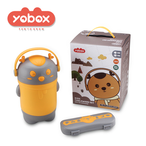 Fiambrera portátil <span class=keywords><strong>de</strong></span> acero inoxidable con asas para alimentación <span class=keywords><strong>de</strong></span> bebé, caja <span class=keywords><strong>de</strong></span> almuerzo <span class=keywords><strong>de</strong></span> metal 304 con aislamiento, tarro <span class=keywords><strong>de</strong></span> comida con tapas para niños - Product Image 2