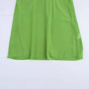 Vestido Largo Informal de Verano para Mujer, Estilo Halter, Verde, Cintura Hueca, Sin Mangas, Largo Maxi, Transpirable, Tejido, Diseño Sólido - Product Image 5