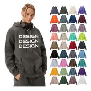 Sudadera con Capucha para Hombre, OEM ODM, 100% Algodón, 500gsm, Lisa, Talla Grande, Personalizable con Logotipo Impreso en Relieve, Unisex - Product Image 1