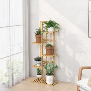 Support à plantes Laiensia à 5 niveaux et 6 pots, finition peinte, utilisation intérieure/extérieure, support <span class=keywords><strong>pour</strong></span> plusieurs pots <span class=keywords><strong>de</strong></span> fleurs <span class=keywords><strong>pour</strong></span> patio, <span class=keywords><strong>jardin</strong></span>, etc. - Product Image 1