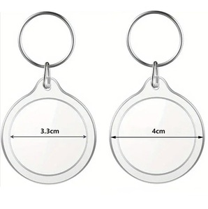 Llavero de Acrílico Transparente para Insertar Fotos, Llavero Redondo de Plástico con Broche, para Recuerdos Promocionales al por Mayor - Product Image 2