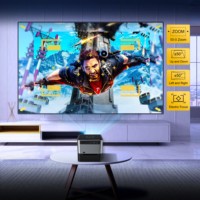 Projecteur YDH-X3 MAX-H716 4K 500 ANSI 120 pouces LED 720P Android 11 avec télécommande vocale, mise au point automatique, projecteur portable d'intérieur 4K