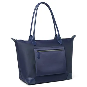 Bolso de hombro de trabajo de nailon ligero y grande personalizado para mujer, bolso de viaje plegable