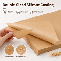 Papier sulfurisé antiadhésif en silicone de qualité alimentaire, résistant aux hautes températures, jetable, pour barbecue et sandwichs