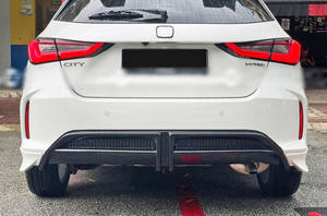 Welta Nouveau Spoiler de Pare-chocs Arrière de Voiture, Protection de Pare-chocs, Cache de Protection, Kit Carrosserie pour City Hatchback 2020-2022 Noir ABS+PP - Product Image 4