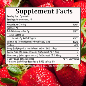 Gummies PMS haute puissance pour la santé des femmes : favorisent l'équilibre hormonal – Supplément de phosphore et extrait de curcuma - Product Image 6