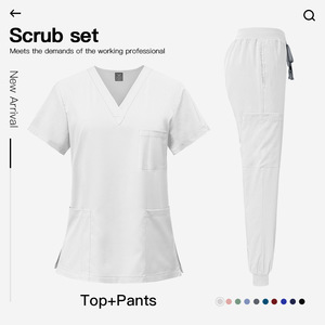Hospital Uniforms Unisex Nursing Uniform Sets Fashion <strong>Jogger</strong> <strong>Leg</strong> <strong>Short</strong>-sleeved Overalls Nurse Scrubs Sets for Women <strong>Men</strong> - Product Image 4