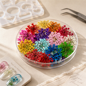 Dyed Cornflower Dried <strong>Pressed</strong> <strong>Flower</strong> Nail Art Resin Craft Embellishment Small Floral Specimen Vacuum Packed for DIY Decoration - Product Image 1