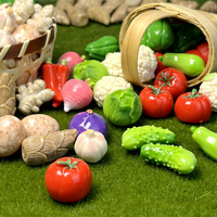 Miniatuurvoedselspeelgoed Gesimuleerde groenten Fruit DIY-accessoires Kunststof hars Brandstofinjectie Poppenhuisminiaturen Landschap
