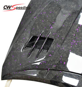 סגנון CWS-C מזויפים סיבי פחמן עם מנוע סגול מכסה המנוע עבור ערכת הגוף 2018 <span class=keywords><strong>toyota</strong></span> - Product Image 4