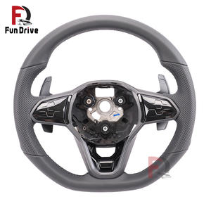 Volant en cuir personnalisé pour VW <span class=keywords><strong>Volkswagen</strong></span> Polo 6r Mk5 <span class=keywords><strong>Gt</strong></span> Scirocco Jetta Tiguan T6 Passat B6 B7 B8 VW Up Amarok Eos VW Up - Product Image 4
