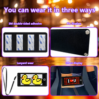 Contrôle par application intelligente des messages publicitaires programmables panneau de t-shirt écran couleur rvb usb rechargeable écran led souple pour vêtements