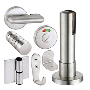 Accessoires de cloisons de toilettes en acier inoxydable, connecteurs de quincaillerie, design industriel, installation facile, pièces pour cabines de toilettes publiques - Product Image 1