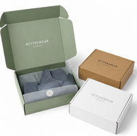 Boîte d'expédition personnalisée en carton pour vêtements de sport, leggings de yoga, vêtements, avec logo imprimé sur mesure
