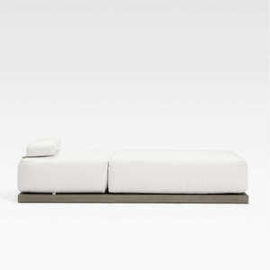 Nuevos Muebles de Patio de Moda, Silla de Piscina de Teca Gris para Exteriores, Tumbona, Cama de Día, Tumbonas con Cojín Grueso - Product Image 4