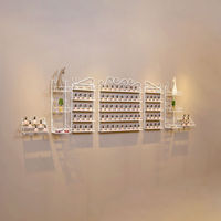 Organisateur mural moderne pour maquillage, étagère de rangement en fer avec finition peinture laquée pour la maison, la salle de bain et le salon