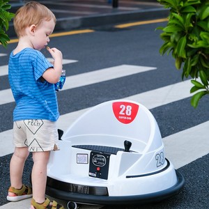 Kinder Elektroauto Kinder fahrzeuge UFO 12V Doppel antrieb LED Elektro spielzeug Kinder fahren auf Auto Stoßstange Kleinkind - Product Image 3