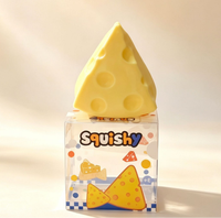Jouet Squishy Géant Transparent ASMR en Forme de Fromage, Doux, Amusant, Sans Rebondissement, Satisfaisant, Idéal pour les Fêtes, Effet Vaseline