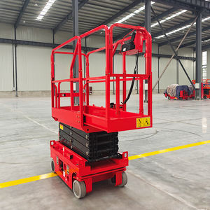 Gunting listrik mendorong sendiri, <span class=keywords><strong>Platform</strong></span> kerja udara <span class=keywords><strong>Mini</strong></span> bersertifikasi CE 3.9m 100kg untuk pemuatan gudang - Product Image 3