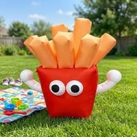 Mascotte gonflable Frites Personnalisée, Fabrication Directe Usine, Étanche, Coupe-Vent et aux Couleurs Vives pour la Décoration de Burger Shop