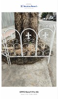 Panneau de clôture en métal thermolaqué en gros, panneau de clôture décoratif en fer 57x50 cm, plusieurs couleurs pour jardin, balcon, parterre de fleurs