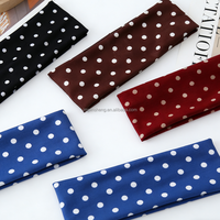 Bandeau de yoga élastique antidérapant réutilisable en flanelle à pois colorés pour le sport et les soins de la peau